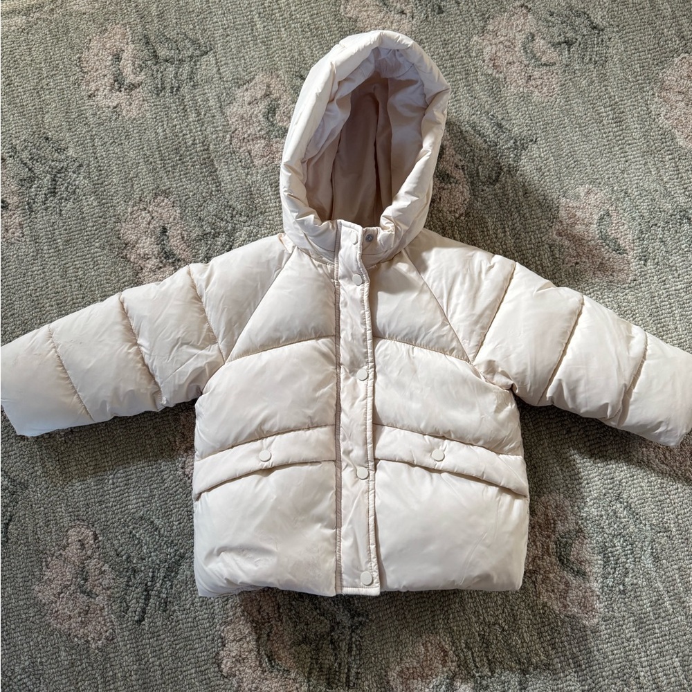 Zara Beige Hooded Jacket